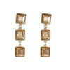 Gold Coloured Crystal Drop Earrings