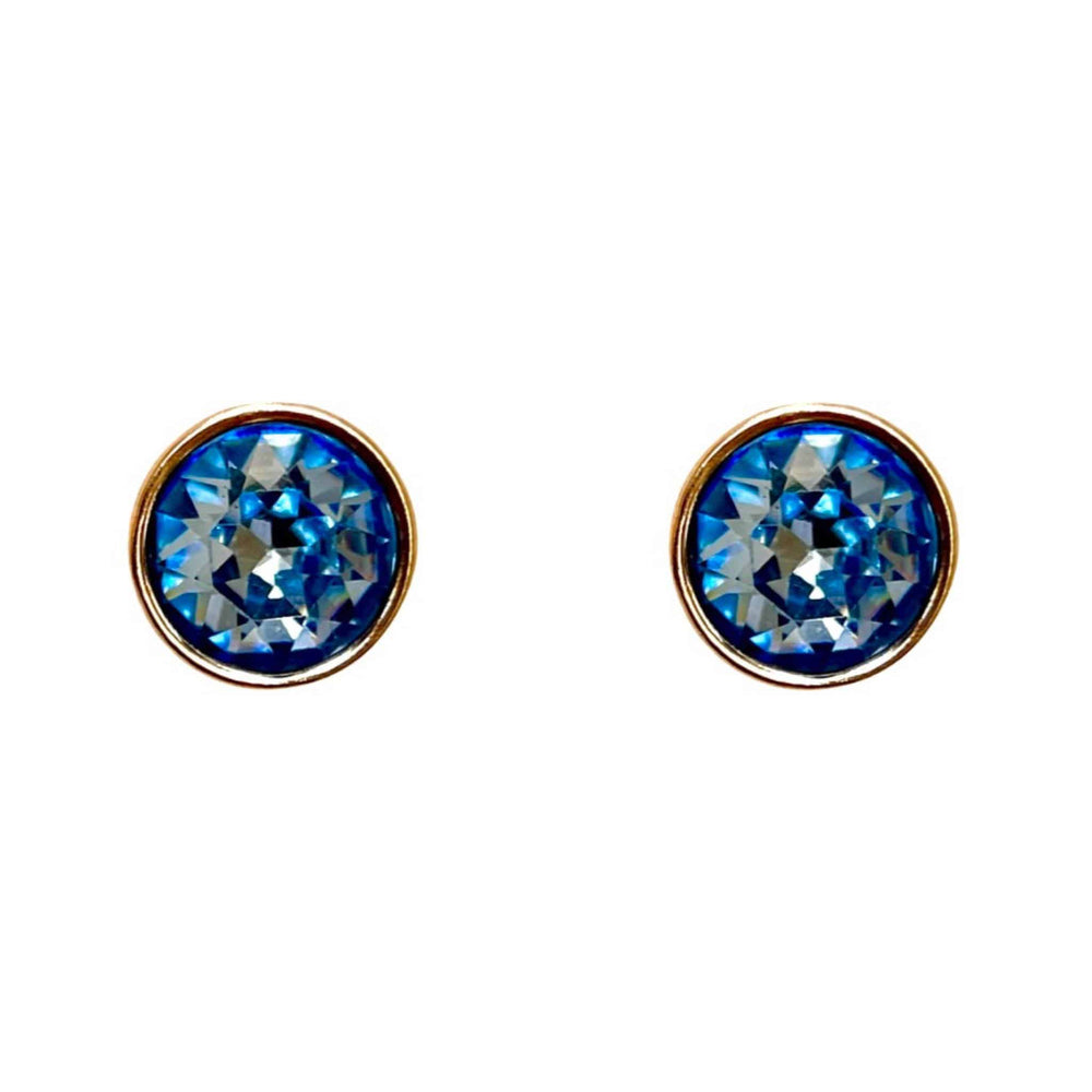 Gold Two-Tone Crystal Earrings