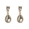 Gold Tone Crystal Drop Earrings