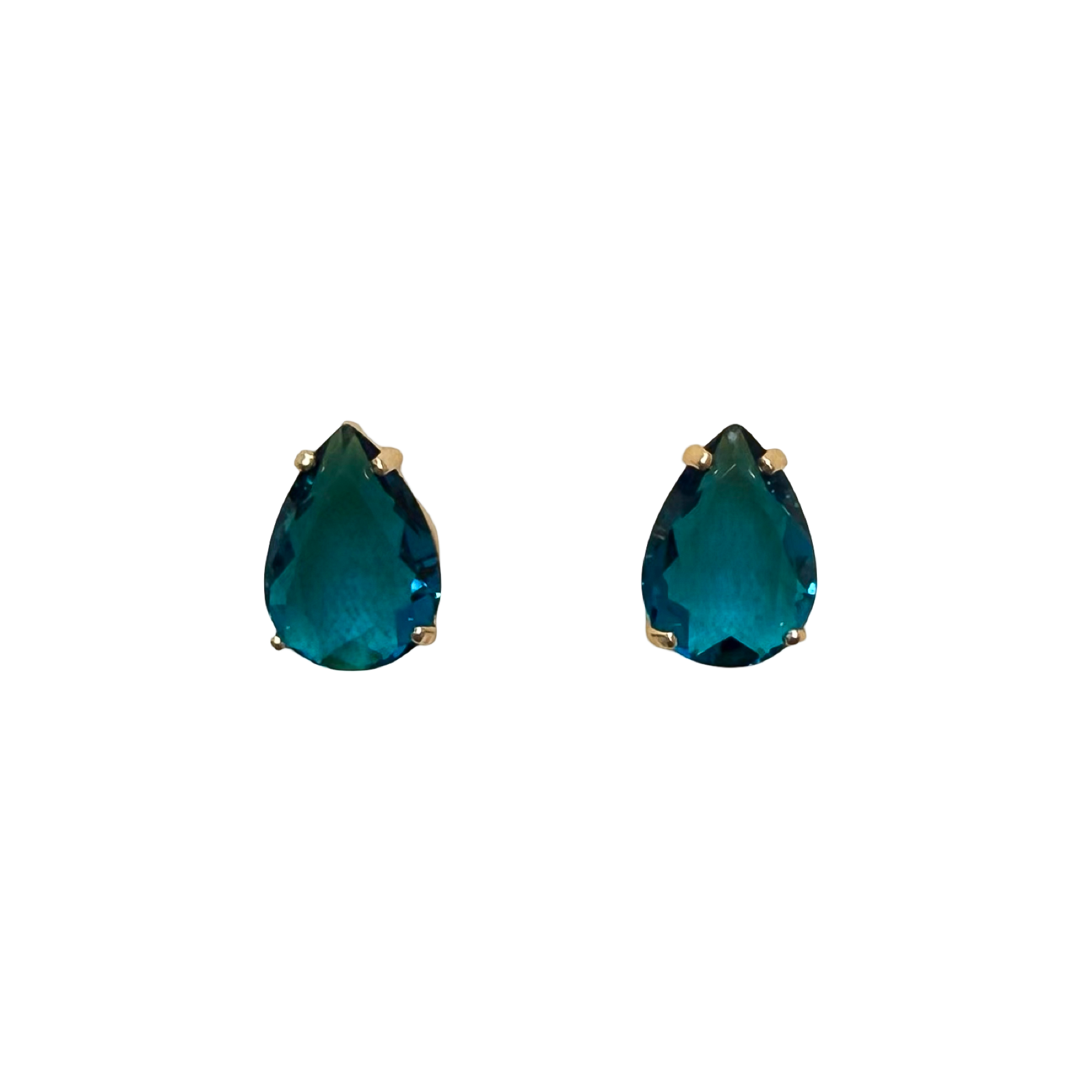 Teal Green Teardrop Earrings