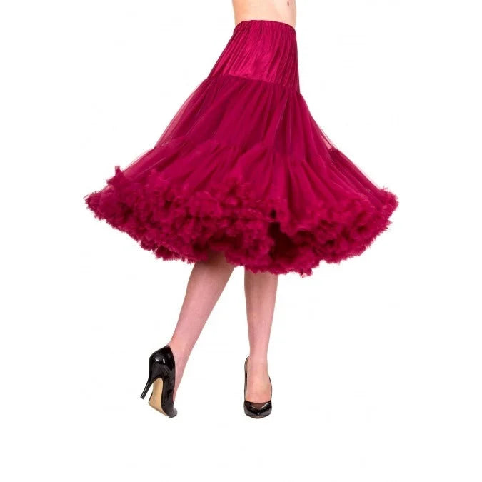 EXTRA LONG Full Bordeaux Net Vintage Rockabilly 50s Petticoat Skirt