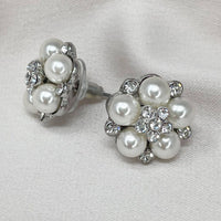Audrey Hepburn Vintage Style Bridal Pearl Studs Earrings - Pretty Kitty Fashion