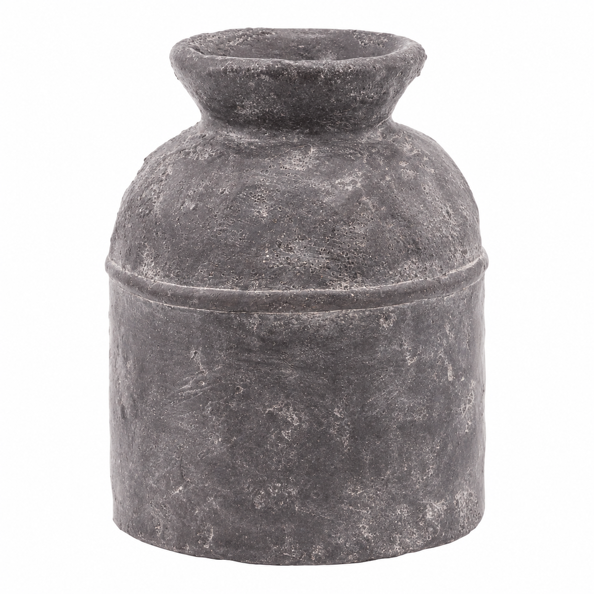 Aged Black Cement Vase
