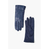 Soft Navy Coloured Faux Leather Gloves