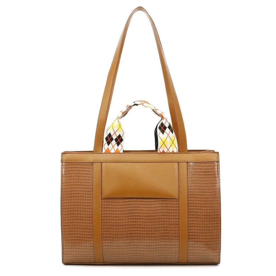 Large Brown Handbag with 2 Length Straps