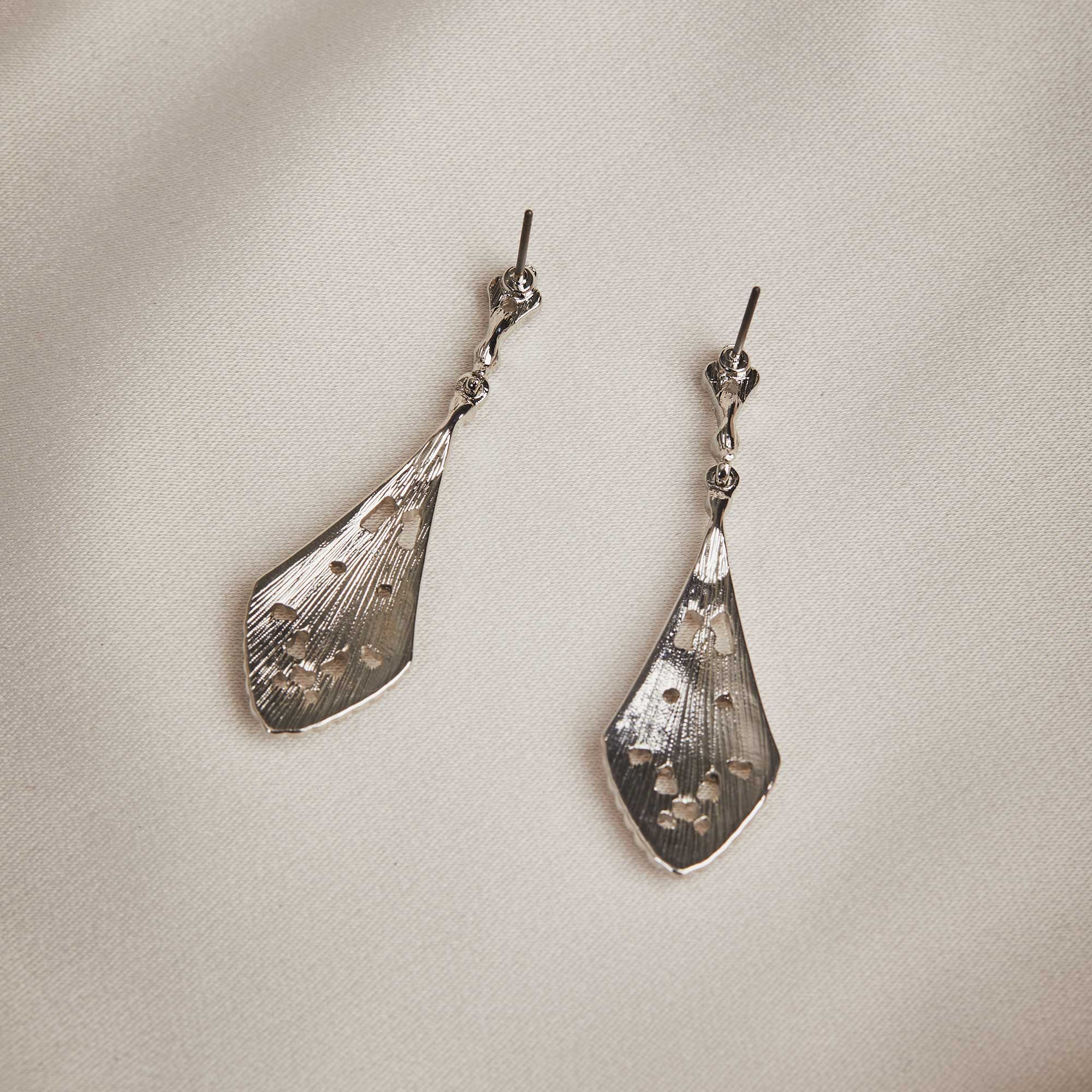 Art Deco Crystal Earrings: Deco Diamante Long Drop Earrings