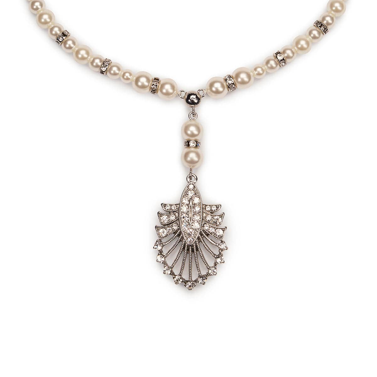 Art Deco Pearl Beaded Tassel Pendant Necklace - Pretty Kitty Fashion