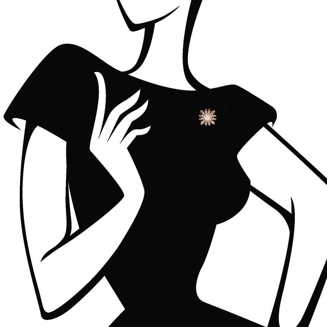 Sunflower 50s Pearl and Gold brooch - Pretty Kitty Fashion