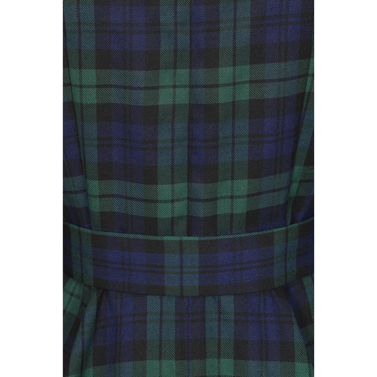 1950s Style Tartan Burns Swing Dress Fit and Flare Neck 3/4 Sleeve Dress with Pockets