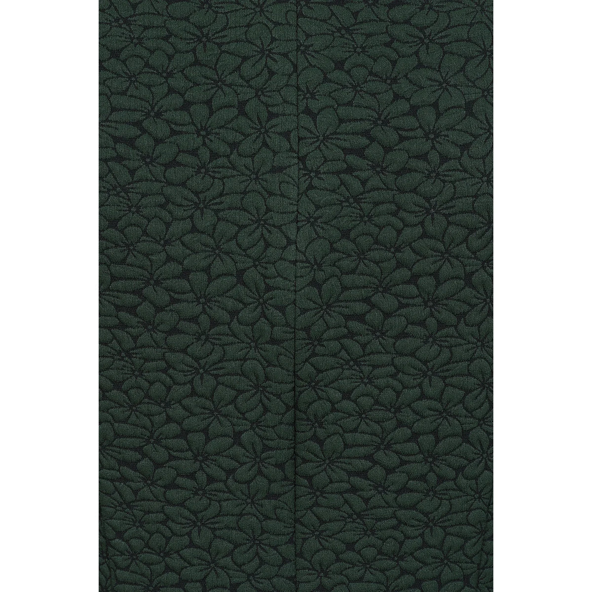 1950s Vintage Style Forest Green Embossed Floral Dress With Pockets