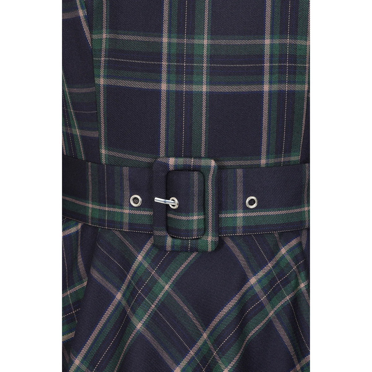 1950s Navy Green Tartan Burns Swing Dress Fit and Flare 3/4 Sleeve Dress with Pockets (Copy)