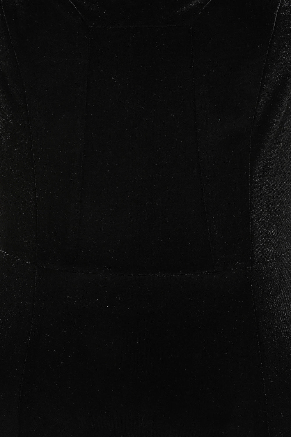 1950s Style Black Velvet Wiggle Dress Sweetheart Neck