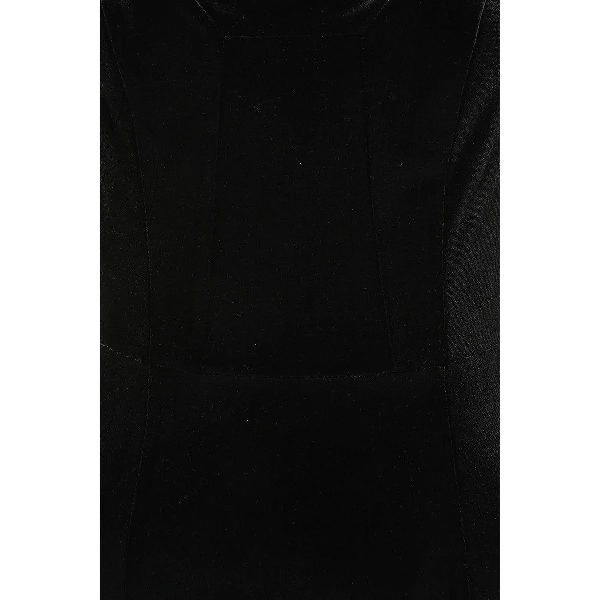 1950s Style Black Velvet Wiggle Dress Sweetheart Neck