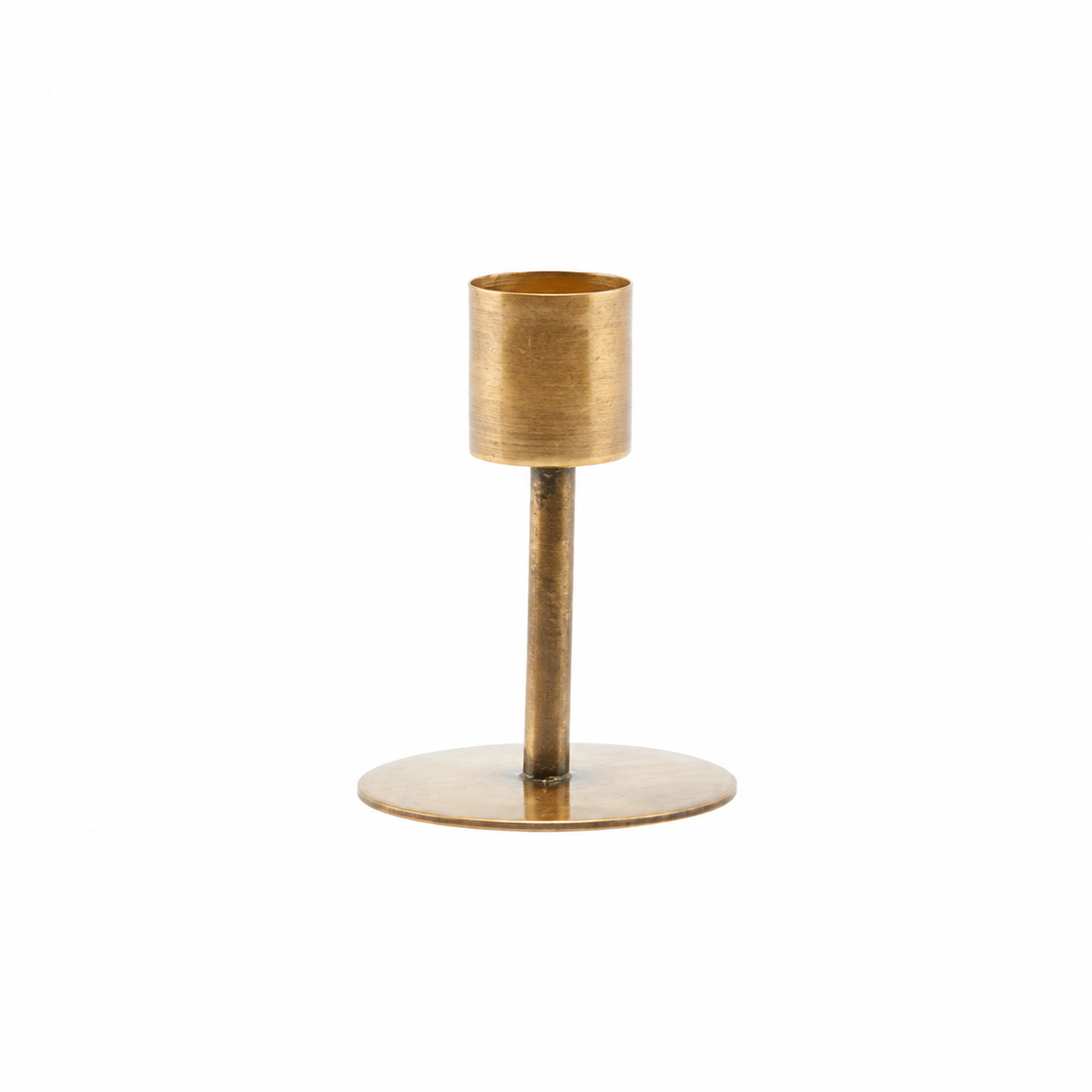 Antique Brass Iron Candle Holder