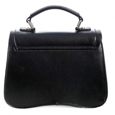 Black Handbag with Flower Applique Detail Handbag – Pretty Kitty