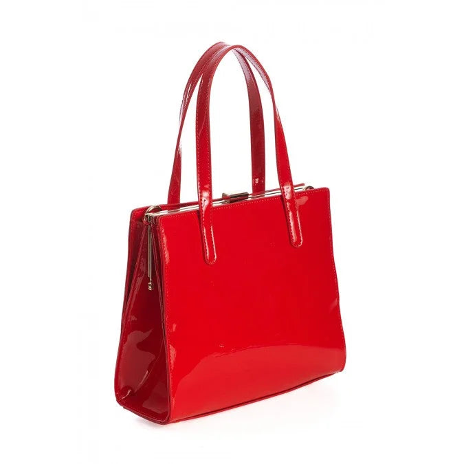 Red Classic Patent Retro Handbag