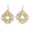 Gold Coloured Floral Filigree Earrings