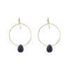 Gold wire earrings with Sodalite stones