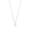 Single clover shaped pendant necklace