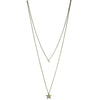 Star and moon layered necklace