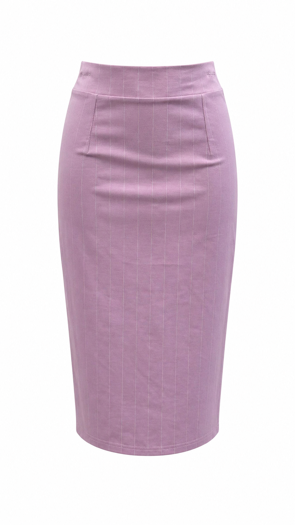 Dusky Pink Pinstripe Wiggle Skirt – High Waisted Pencil Skirt | Vintage Inspired Fit
