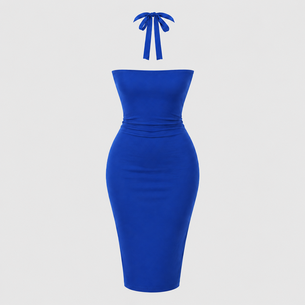 Royal 1940s Halterneck Wiggle Pencil Dress