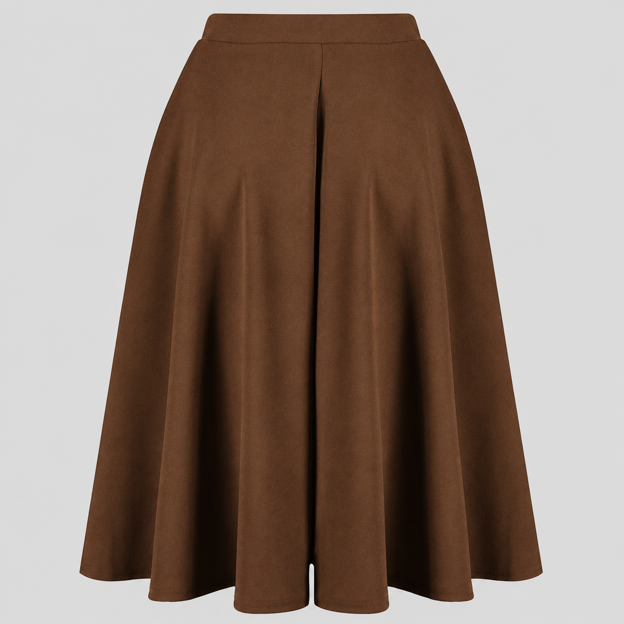 Chocolate Brown 1950s Vintage Rockabilly Swing Skirt