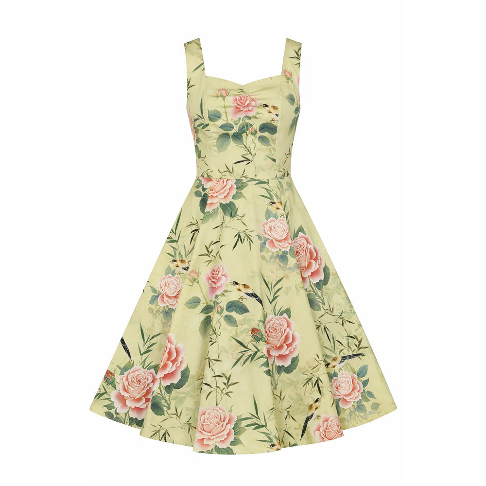 retro print dresses uk Orange Retro Floral Print Tiered Maxi Dress