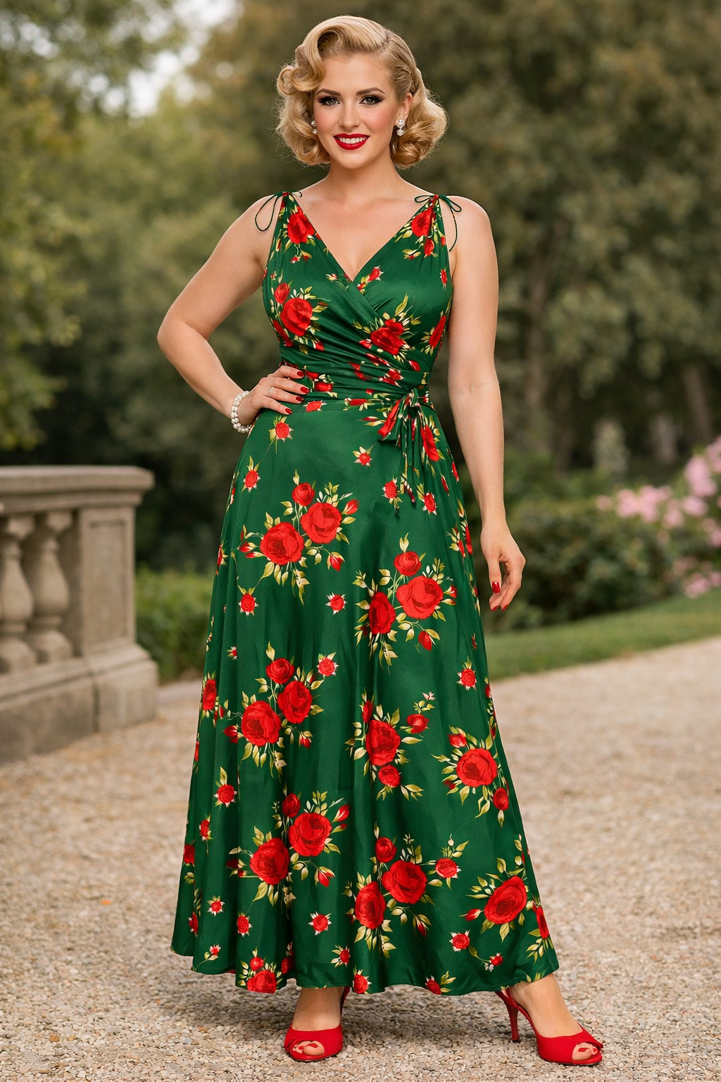 green floral maxi dress uk Yours London Women's Plus Size Green Floral Pleated Maxi Dress Size 22-24