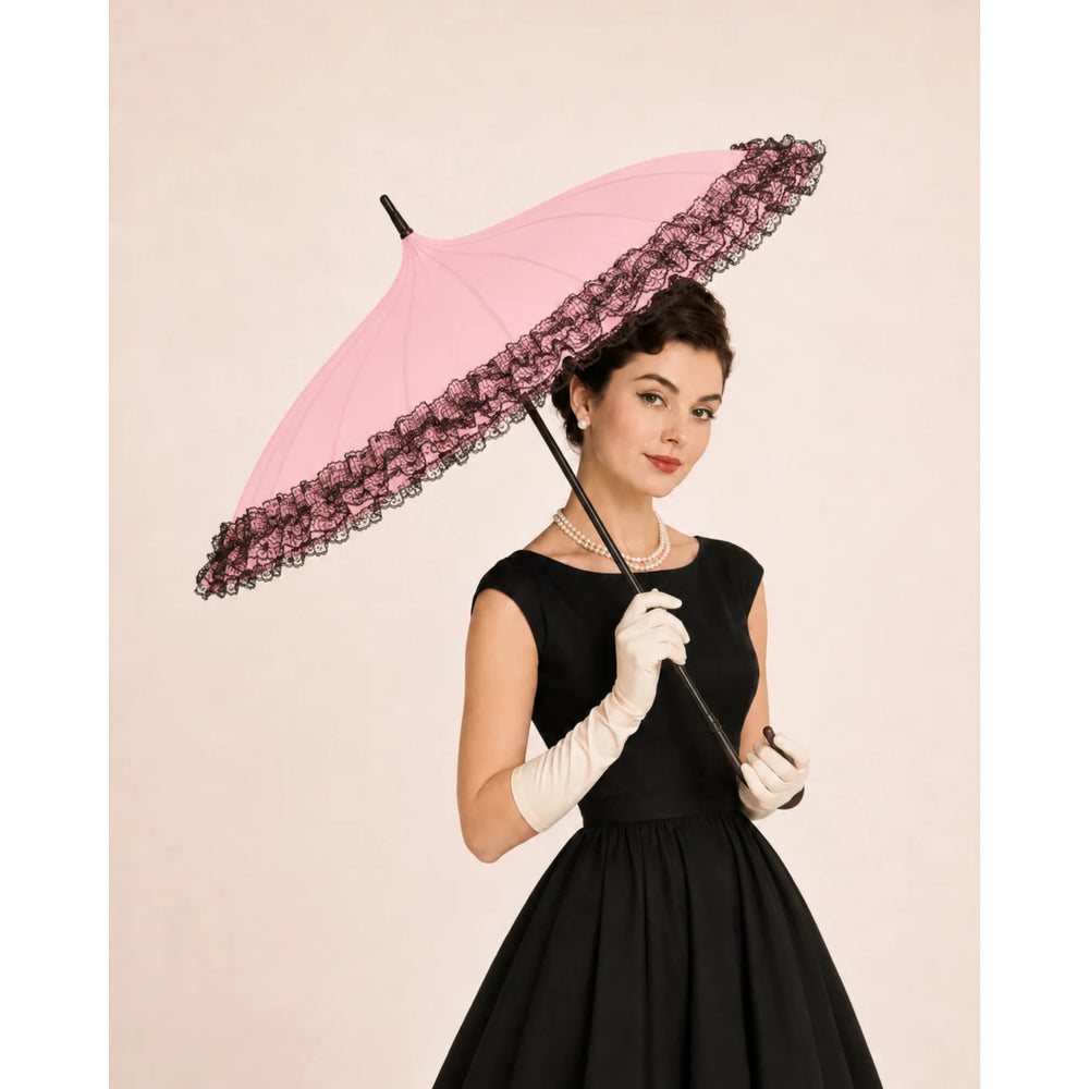 Pink Pagoda Lacy Umbrella