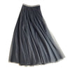 Charcoal Grey Tulle Layered Skirt