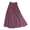 Plum Tulle Layered Skirt