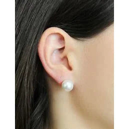 Classic large faux pearl earrings