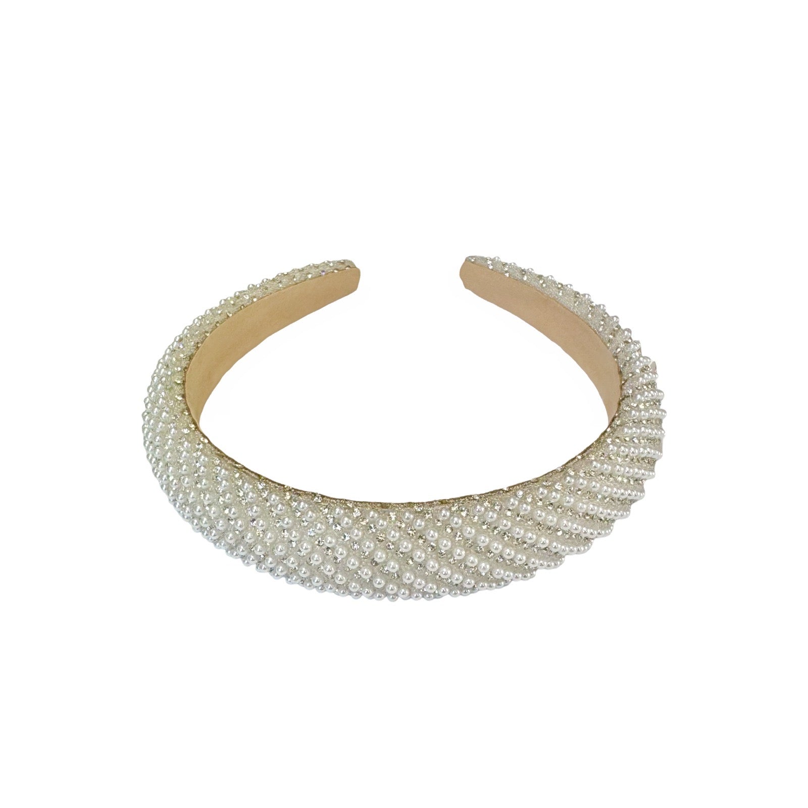 Elegant Faux Pearl & Crystal Headband