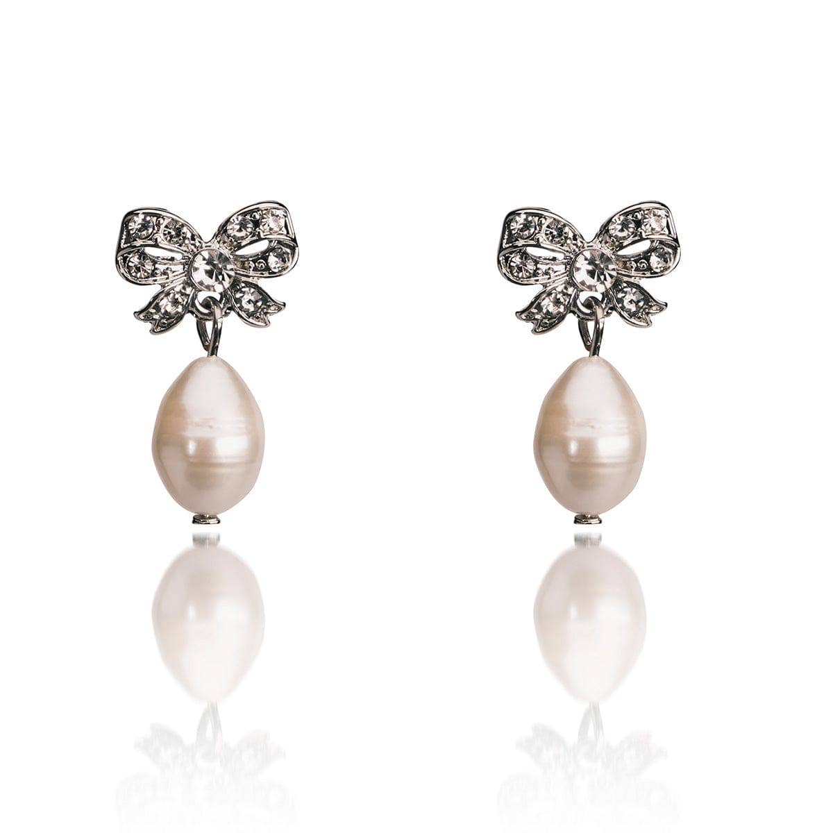 Freshwater pearl bow earrings - Pretty Kitty Fashion