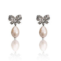 Freshwater pearl bow earrings - Pretty Kitty Fashion