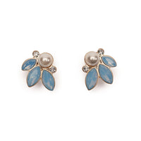 Light Blue Opal Earring: Opal and Pearl Earrings - Pretty Kitty Fashion