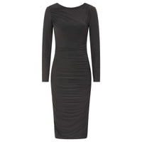 black long sleeve wiggle dress Bad Girl Wiggle Dress in Black