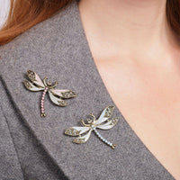 Dragonfly Brooch Duck Egg Green - Pretty Kitty Fashion