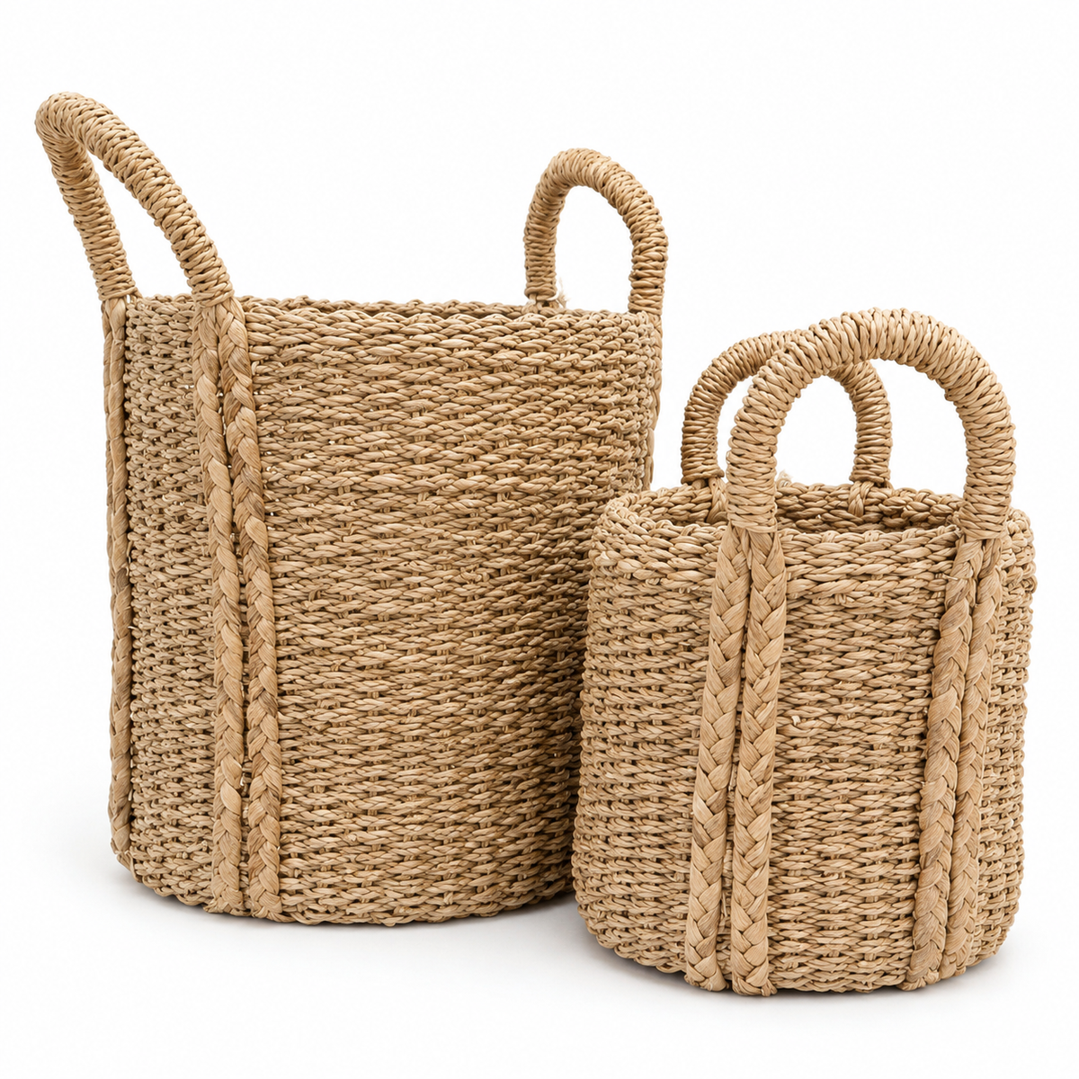 Natural Seagrass Storage Basket with Handles