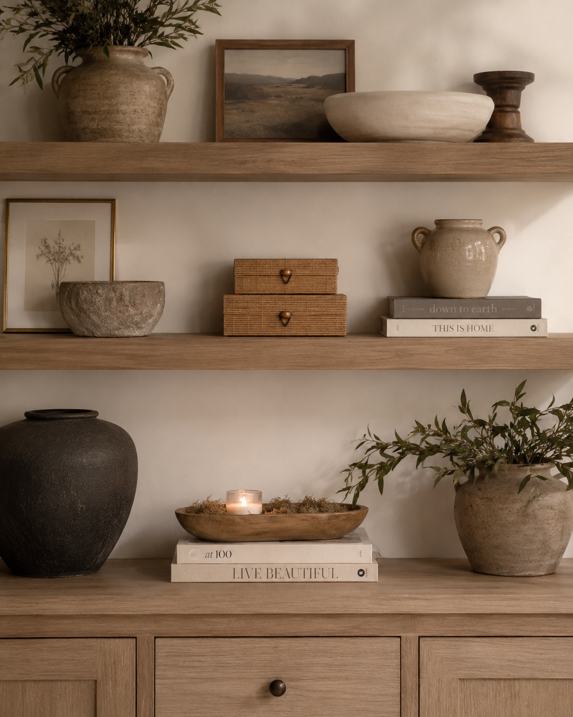Set of Two Rectangular Bamboo Storage Boxes