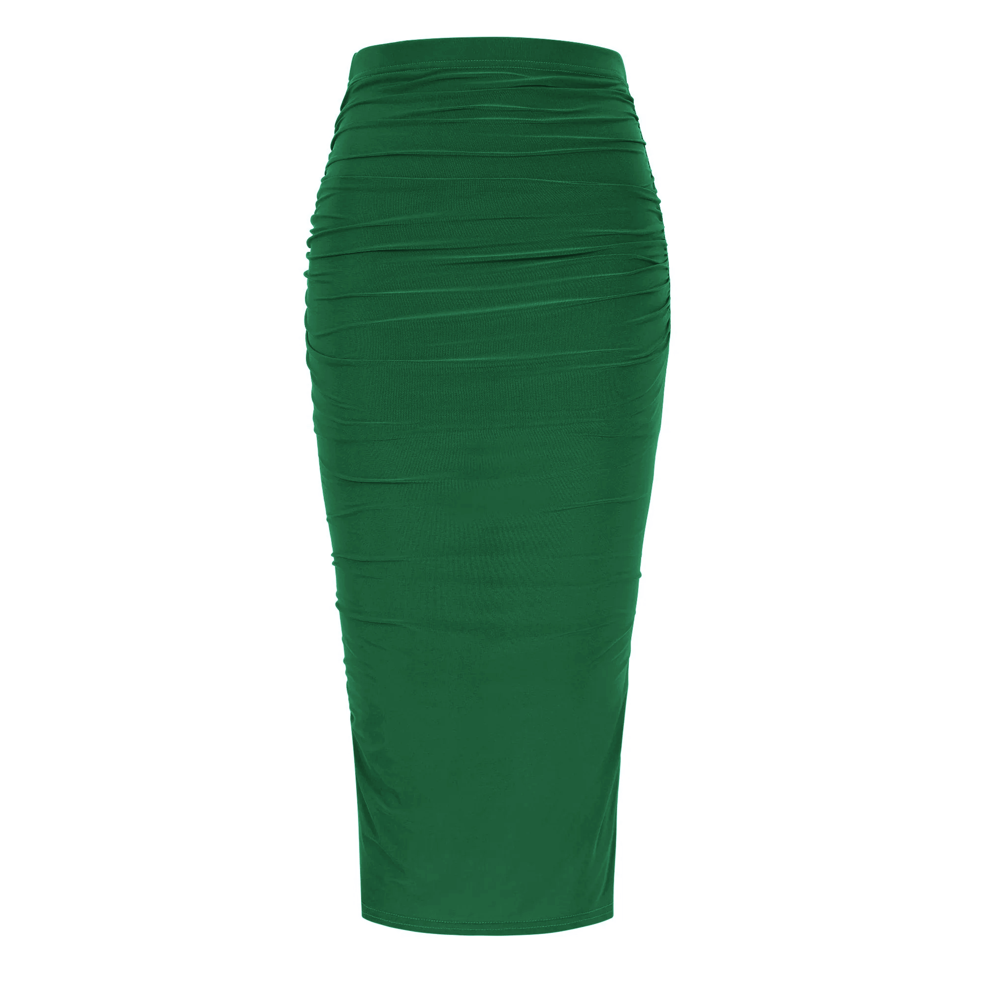 Green soft touch bodycon pencil wiggle skirt