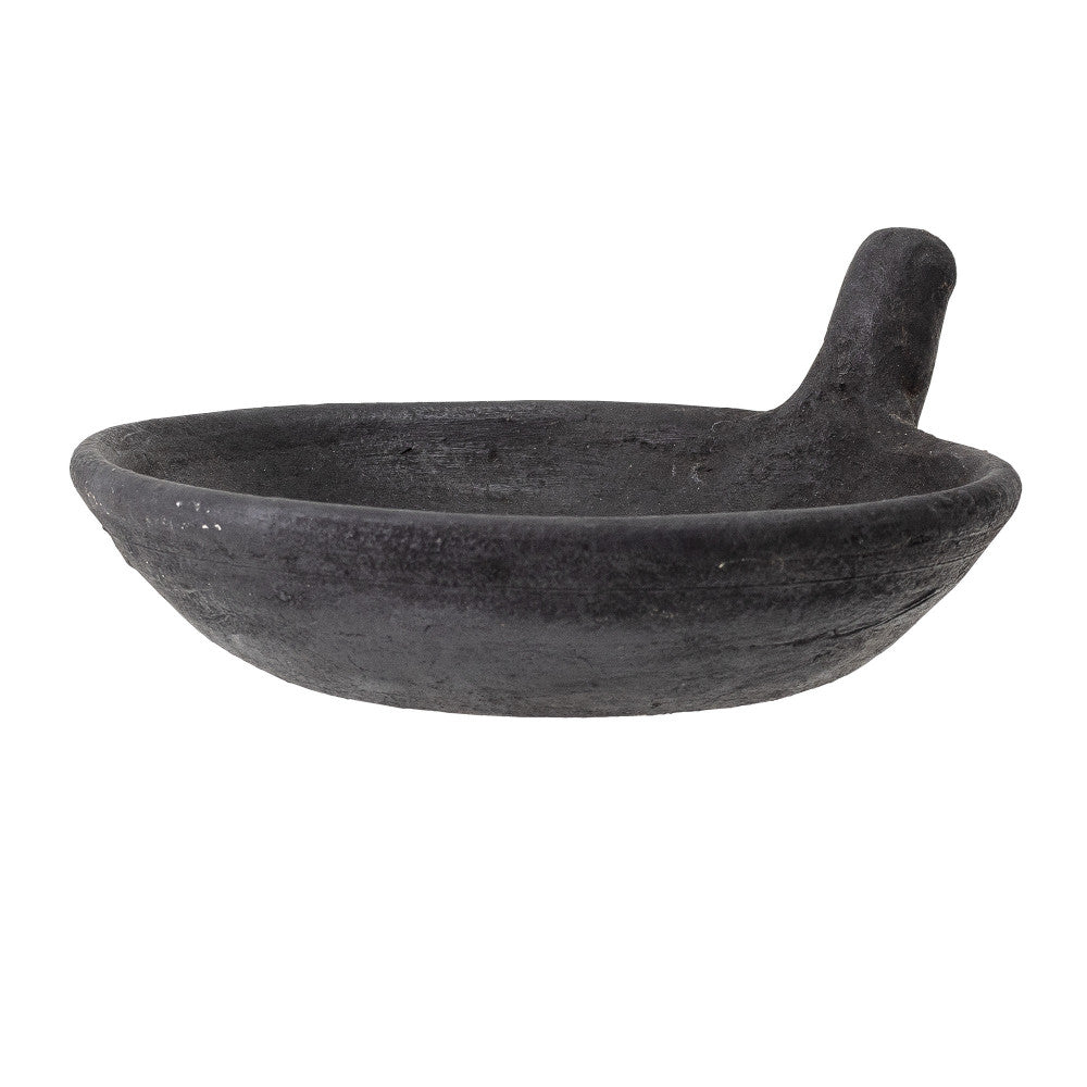 Aged Black Terracotta Handled Tray
