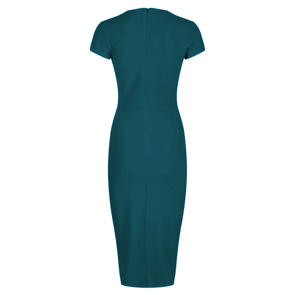 Ruched top wiggle dress