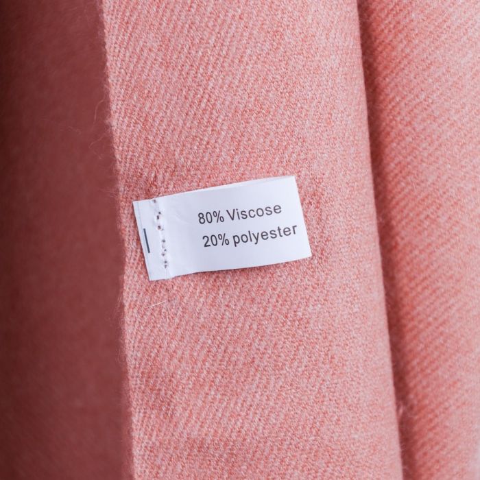 Coral Fringe Edged Pashmina Shawl