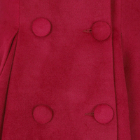 Wine Red Burgundy Vintage Inspired Classic Swing Coat - Pretty Kitty Fashion