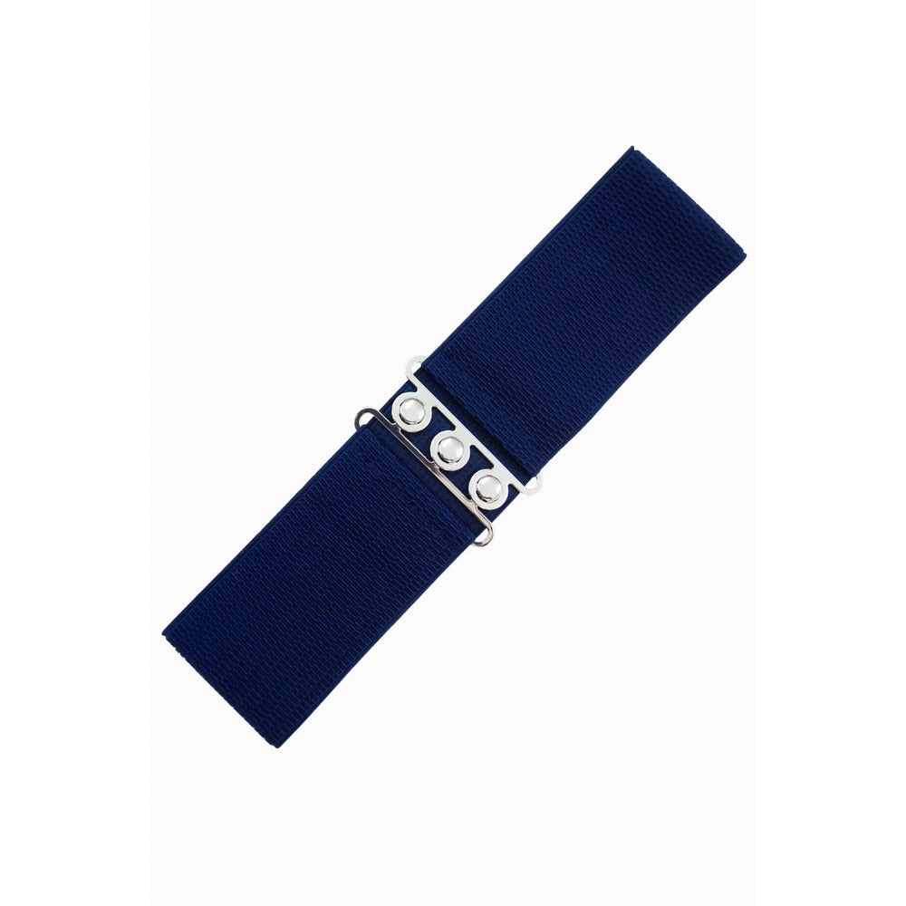 Navy Blue Retro Stretch Belt