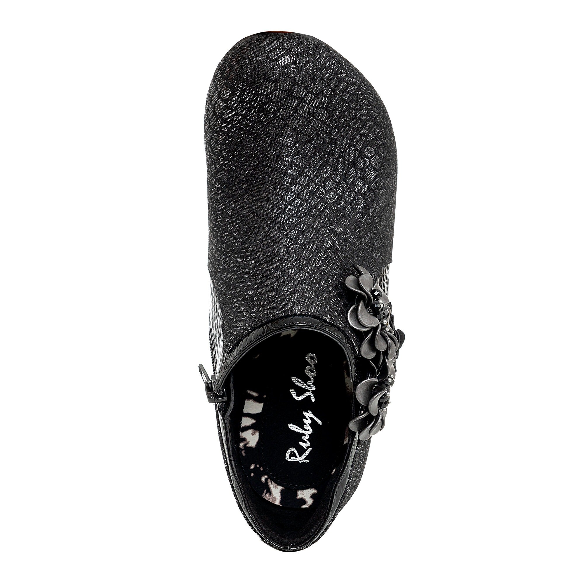 Ruby Shoo Electra Black Shimmer Shoe Boot