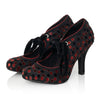 Ruby Shoo Willow Red Noir Ribbon Tie Court Shoes