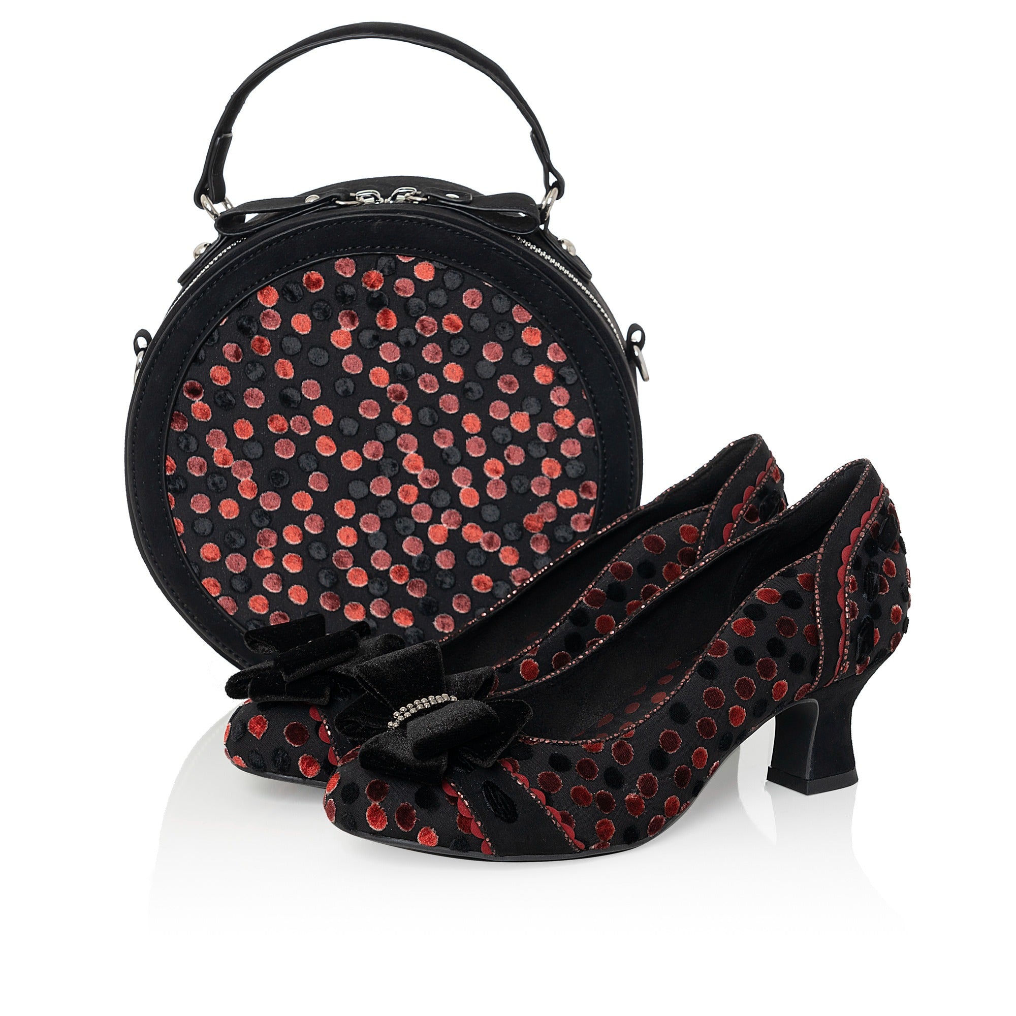 Ruby Shoo Rhea Red Noir Court Shoes